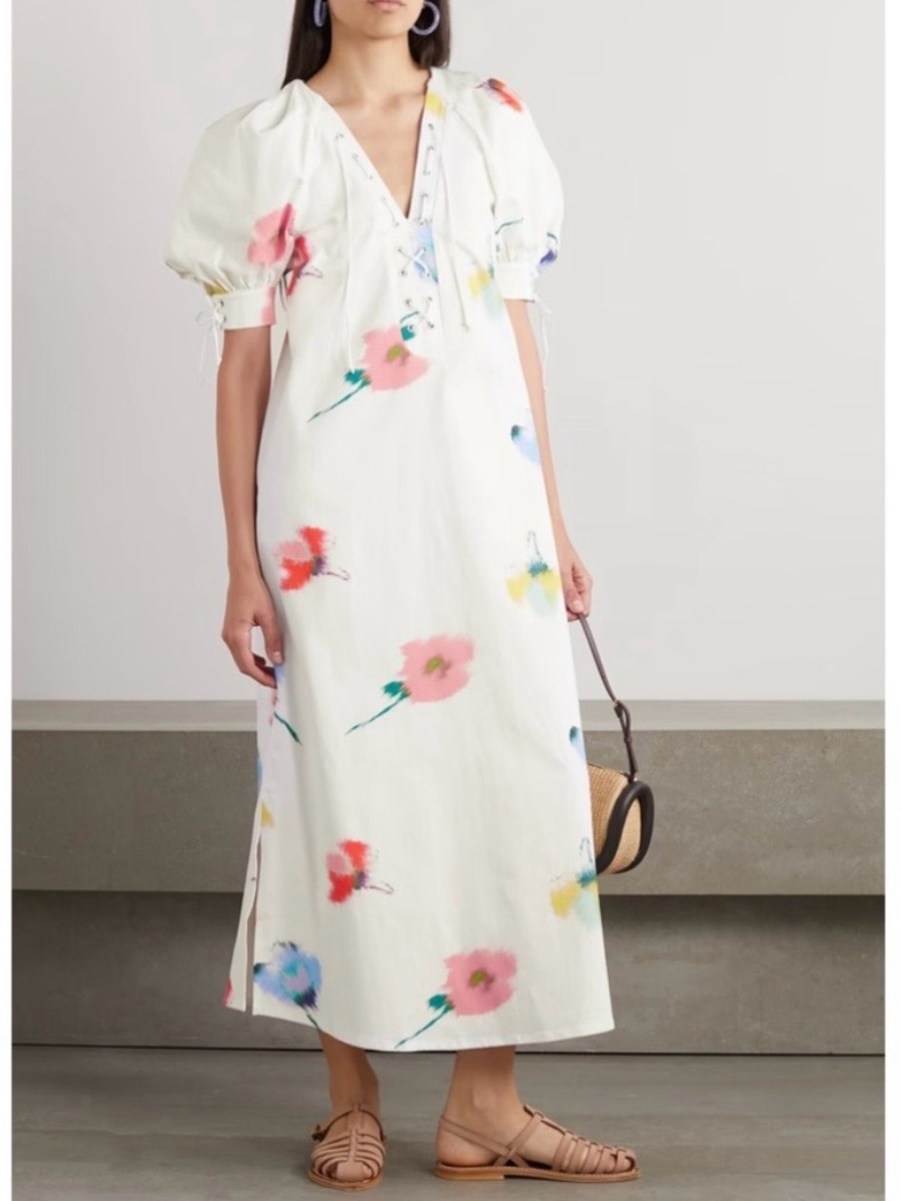 Sleeper Garden Floral Midi Dress XS/S